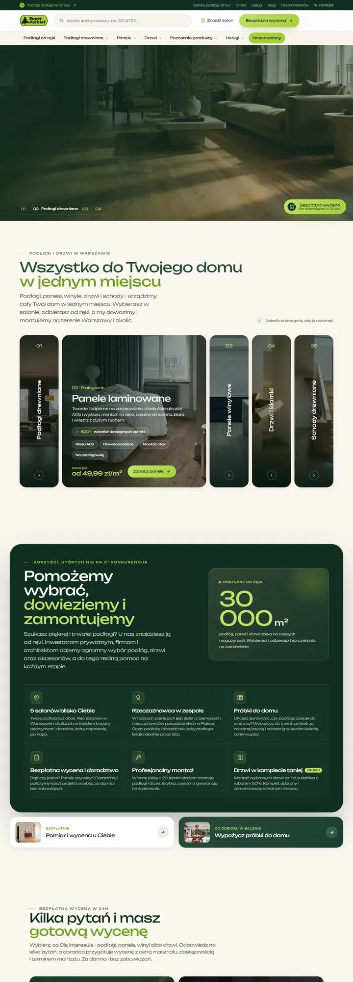 Strona Super Parkiet, strona główna